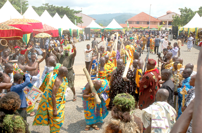 Ohum Festival gathering in Akyem Abuakwa